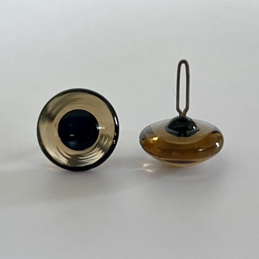 Traditional Glass Teddy bear eyes in light smoked topaz colour