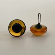 Traditional Glass Teddy bear eyes in medium topaz colour