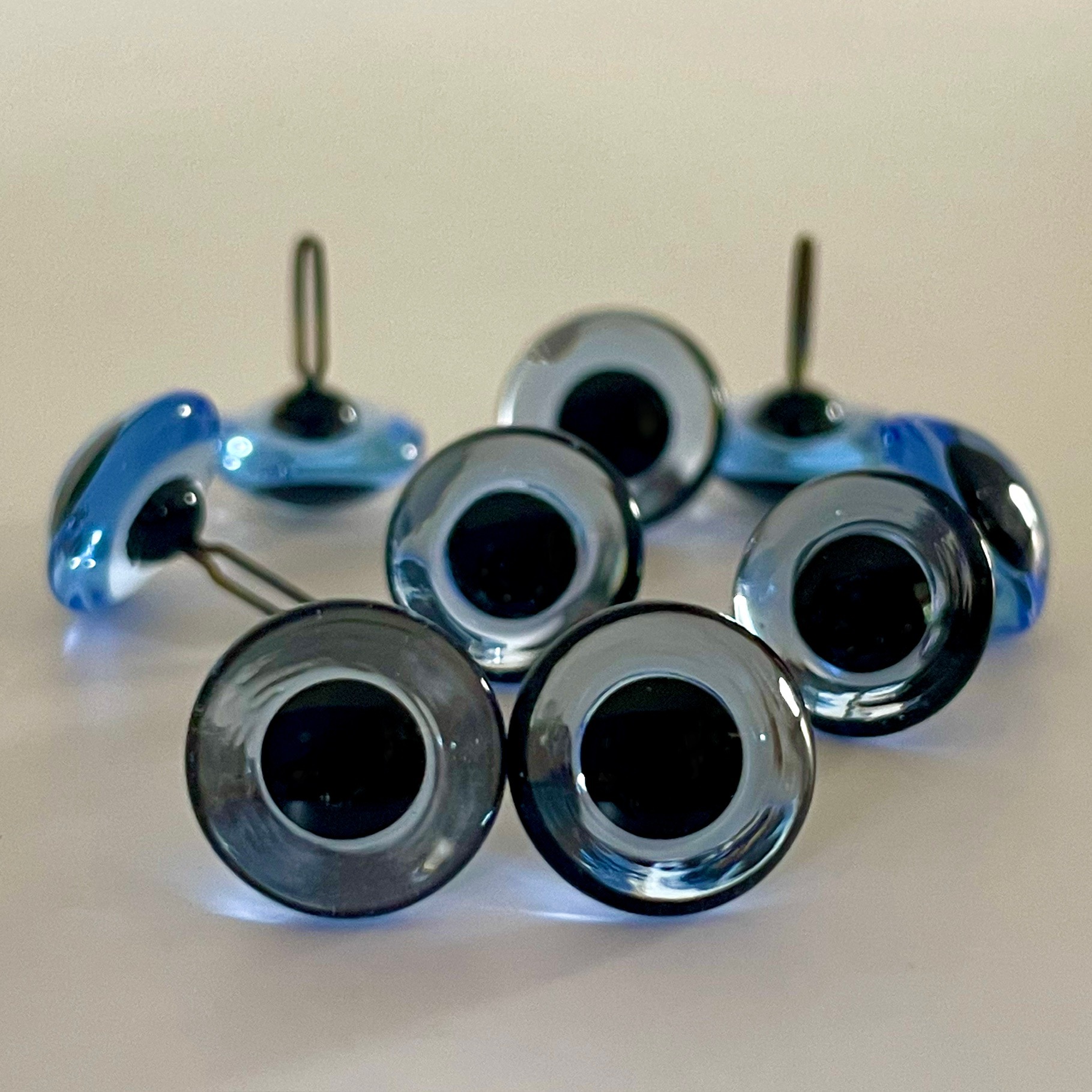 Traditional Glass Teddy bear eyes in light blue colour