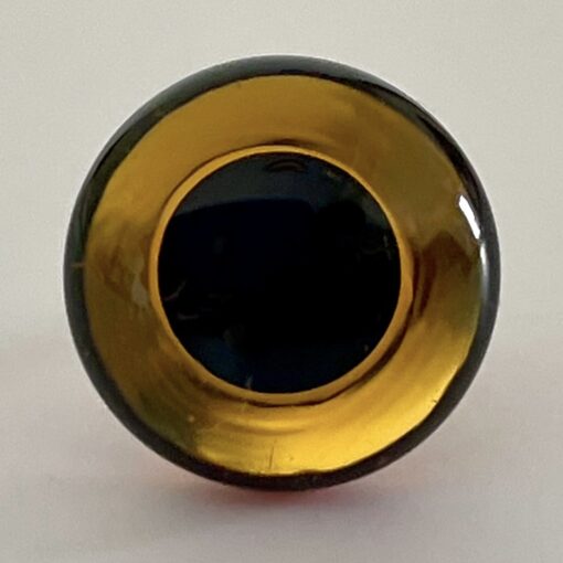 Traditional Glass Teddy bear eyes in medium topaz colour