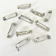 20mm Nickel plated brooch backs
