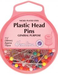 Hemline Plastic Head Pins