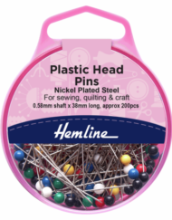 Hemline Plastic Head Pins 200