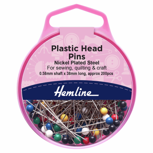 Hemline Plastic Head Pins 200