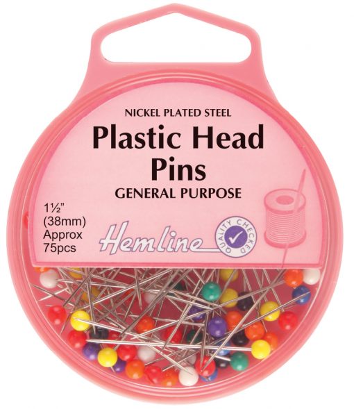 Hemline Plastic Head Pins