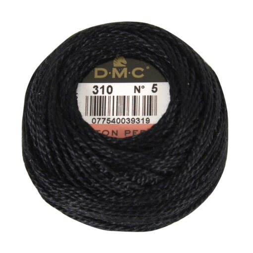 DMC Cotton Perle Black 116 / 310 / 5 (thick thread)