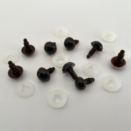 Brown Safety Eyes for teddy bears, dolls and soft toy creations