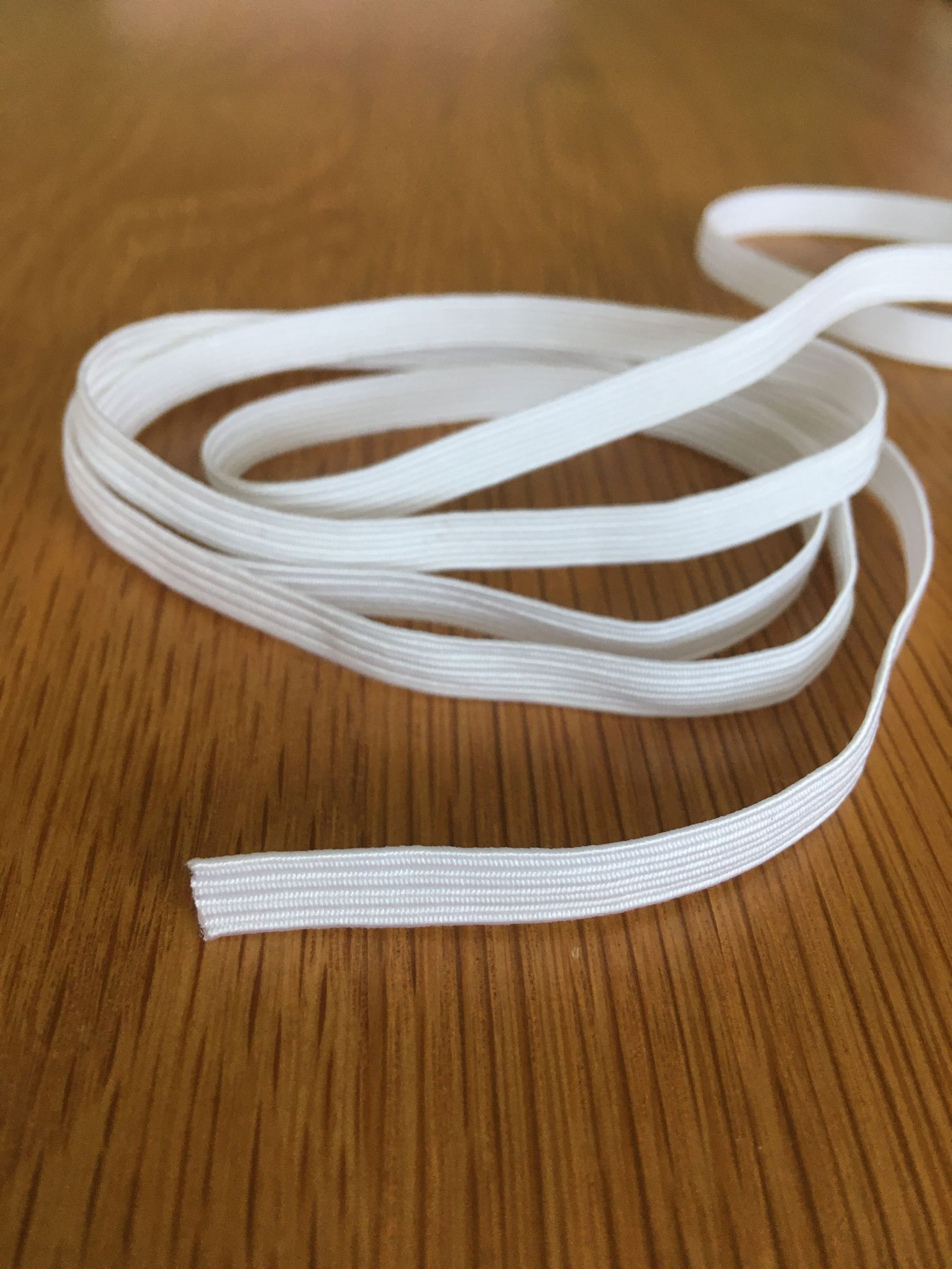 1m, 5m, 10m of 6mm Elastic (8 cord, white) - AMAZING CRAFT