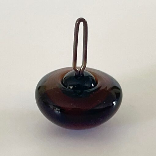 Traditional Glass Teddy bear eyes in dark smoked topaz colour