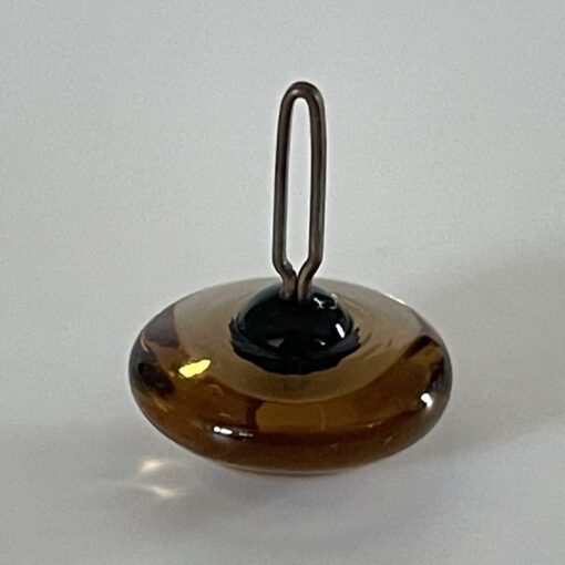 Traditional Glass Teddy bear eyes in dark smoked topaz colour