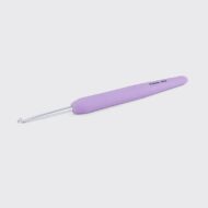 KnitPro Waves Crochet Hook 3.5mm Lilac with soft grip handle