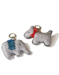 Felt Dog & Key Ring