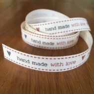 Berisfords Handmade with love ribbon