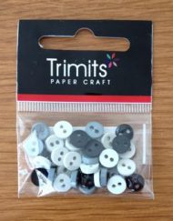 Trimit Black & Grey Mini Buttons 0.6mm