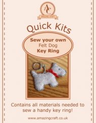 Amazing Craft Quick Kit Felt Dog Key Ring