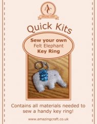 Amazing Craft Quick Kit Felt Elephant Key Ring