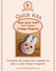 Amazing Craft Quick Kit Felt Rabbit Fridge Magnet