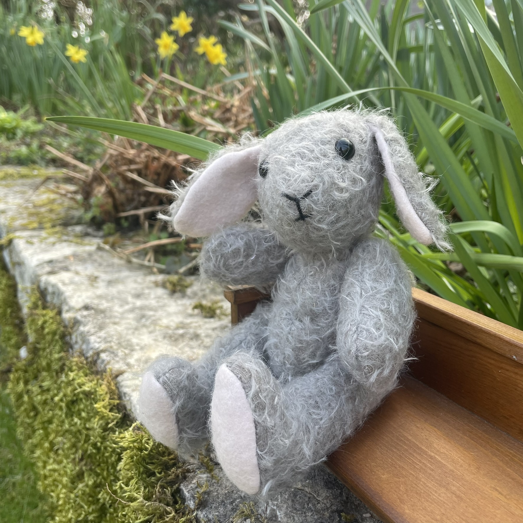 Sophia Rabbit Sewing kit to make a soft toy mohair rabbit