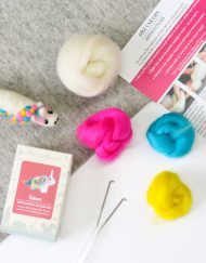 Hawthorn Handmade Unicorn Mini Needle Felting Kit contents