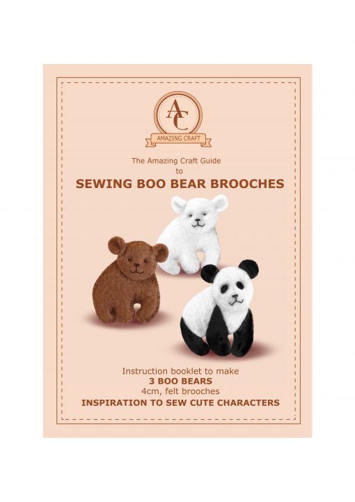 Sewing Boo Bear Brooches by Amazing Craft