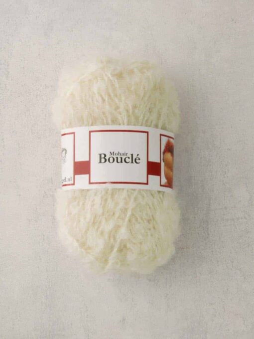 De Witte Engel Doll Hair Boucle Yarn - Cream