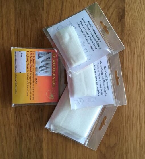 De Witte Engel Tricot Tube Jersey Gauze to hold head stuffing in place in jersey and waldolf dolls