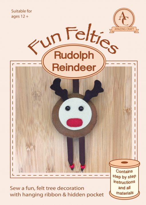 Amazing Craft Fun Felties Kit Cover Rudolph Reindeer