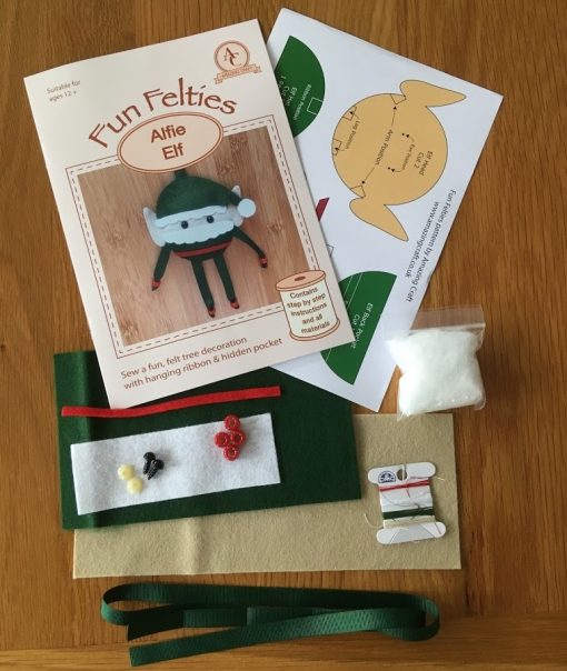 Fun Felties Alfie Elf Kit contents