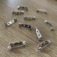 20mm Nickel plated brooch backs