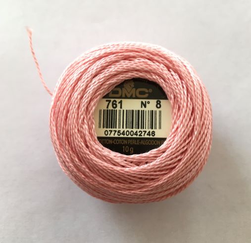 DMC Cotton Perle Thread 761 8 (pink)
