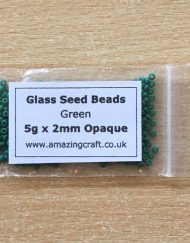 Glass Seed Beads Eyes - Green Pack