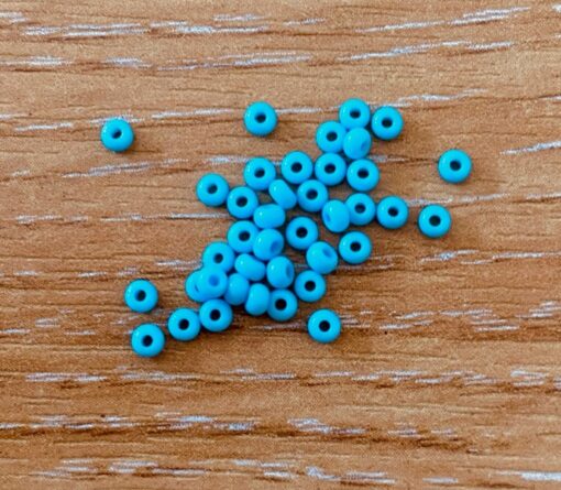 Glass Seed Bead Eyes - Light Blue