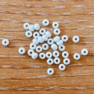 Glass Seed Bead Eyes - White