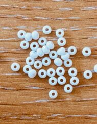 Glass Seed Bead Eyes - White