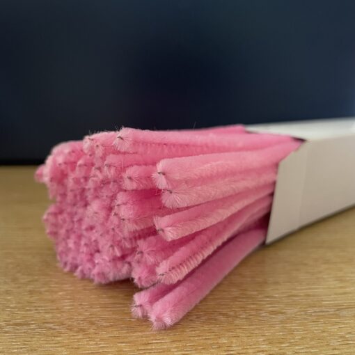 30cm chenille pipe cleaners pink