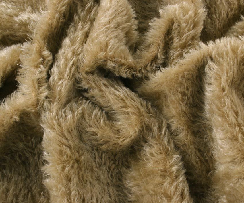 Mohair Teddy Bear Fabric - 20mm Whirl - Gold Wheat - AMAZING CRAFT