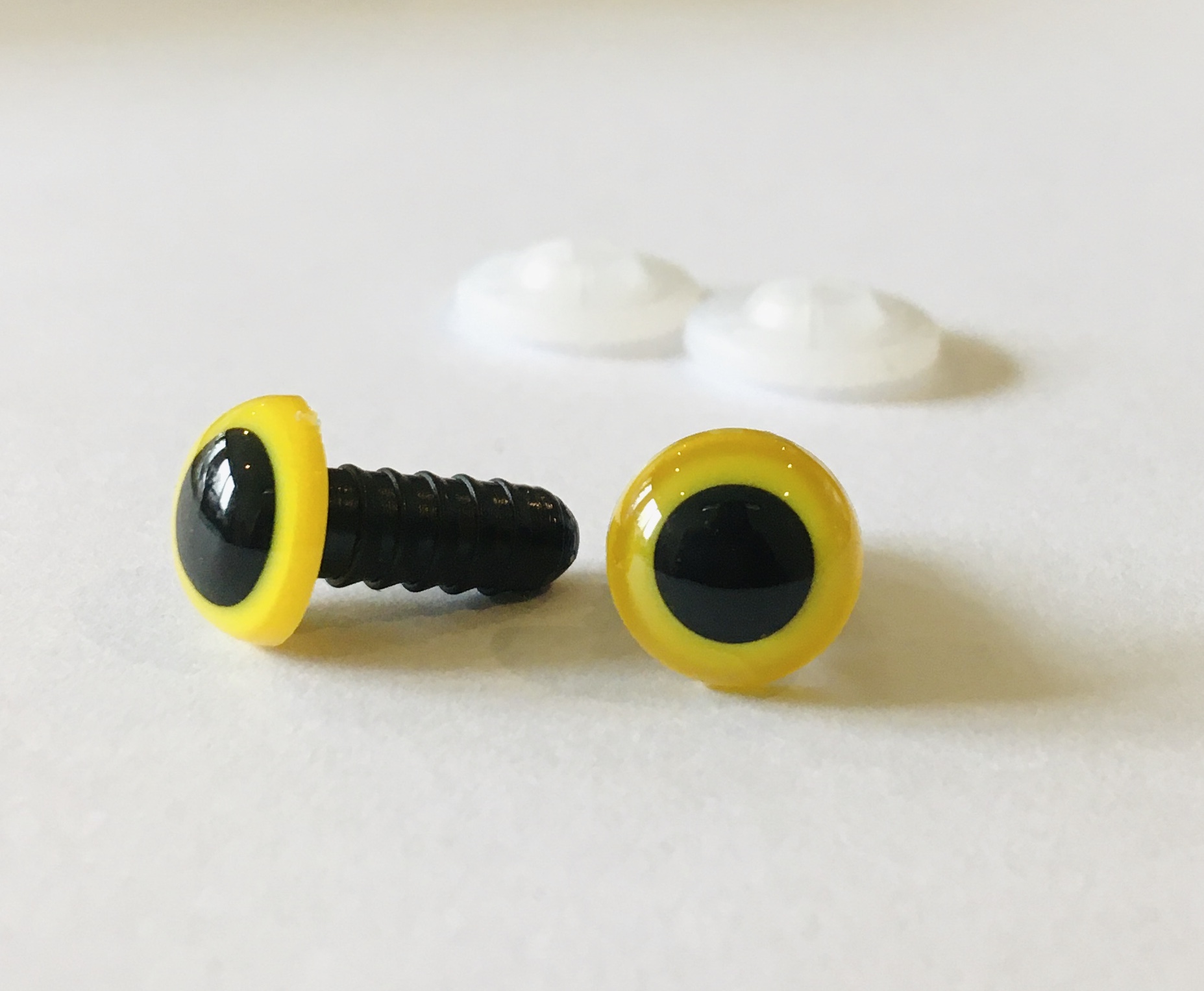 Toy Safety Eyes Yellow Crystal Plastic 6mm - 12mm - AMAZING CRAFT