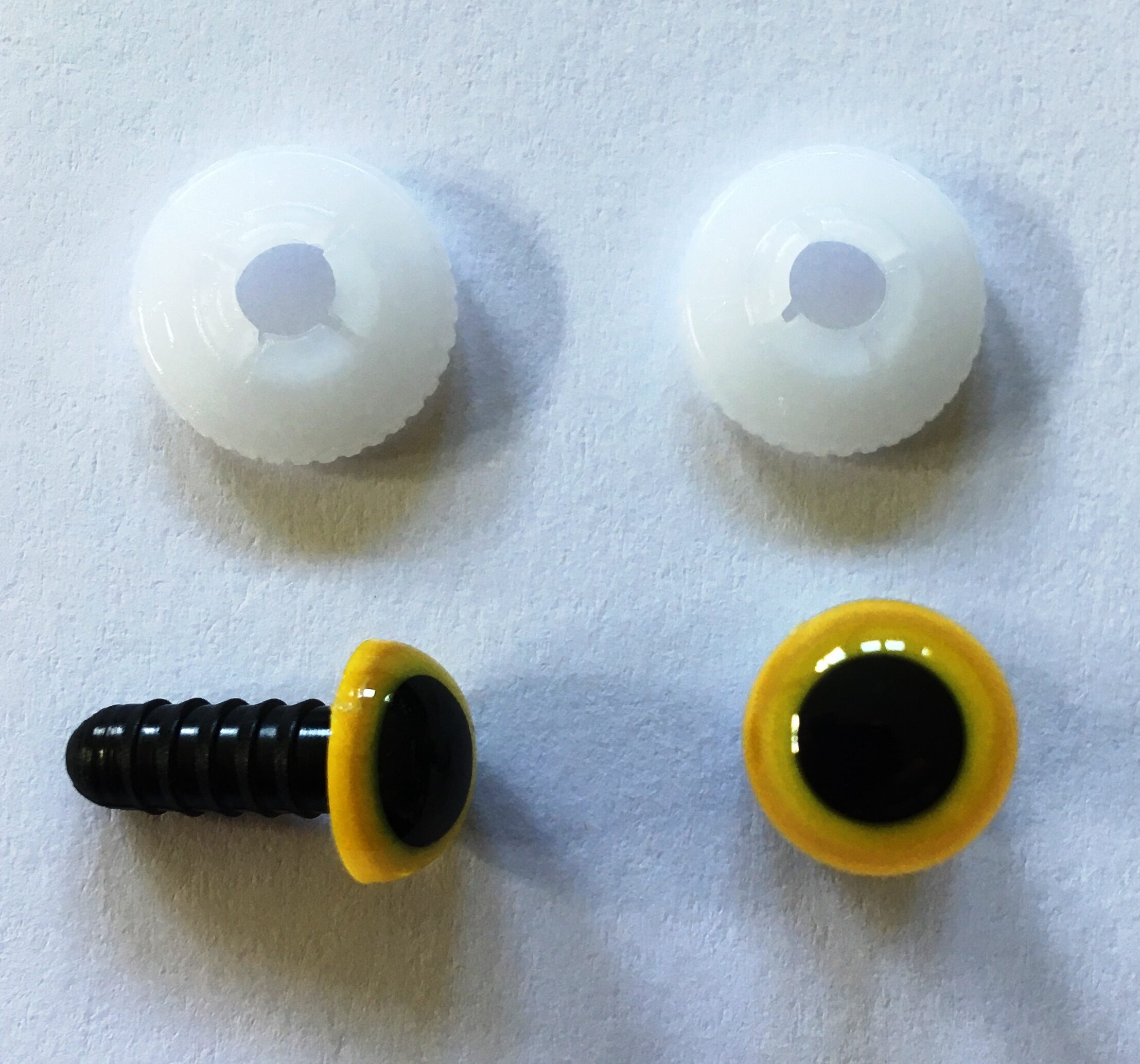 Toy Safety Eyes Yellow Crystal Plastic 6mm - 12mm - AMAZING CRAFT