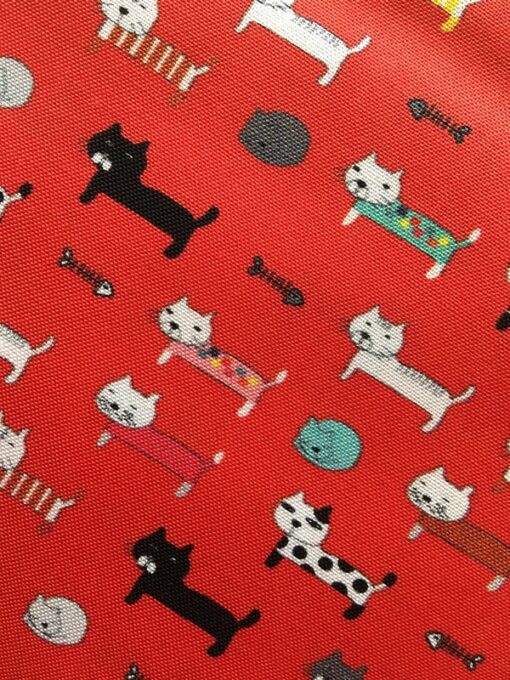 Sewing Sanctuary Cat Fabric - Red
