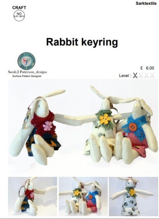 Sewing Sanctuary Rabbit Keyring pattern