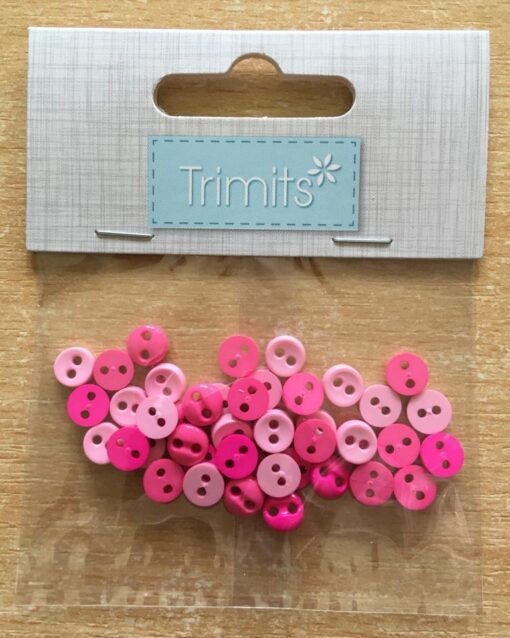 Trimits Bright Pink Mini Buttons 5g