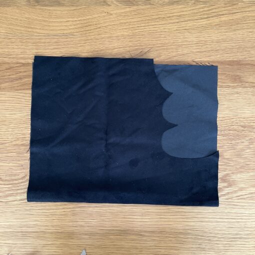 Black faux suede off cut