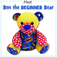Funky Friends Ben the Beginner's Bear Sewing Pattern