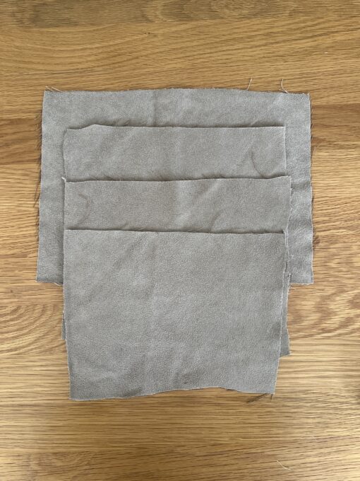 Bundle of 4 off cuts of beige faux suede