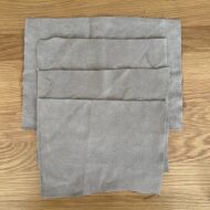 Bundle of 4 off cuts of beige faux suede