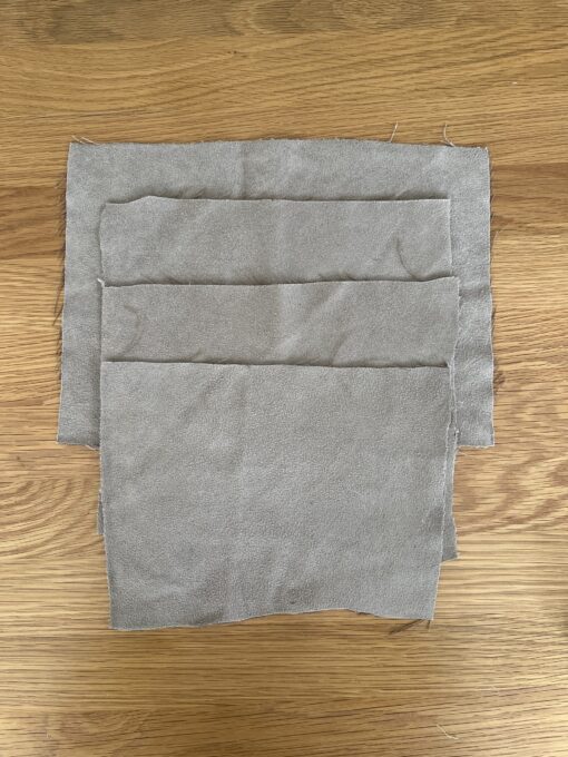 Bundle of 4 off cuts of beige faux suede