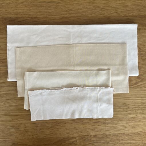A bundle of 4 x De Witte Engel Doll Jersey Offcuts