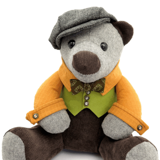 Funky Friends Buttons Best Dressed Bear Pattern