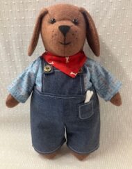 Bertie Bones dog pattern to sew a soft toy dog