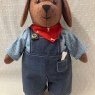 Bertie Bones dog pattern to sew a soft toy dog
